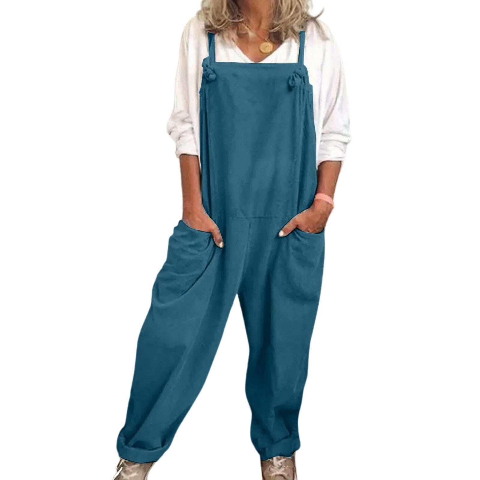 Mono De Verano Mono Holgado Informal De Talla Grande para Mujer.