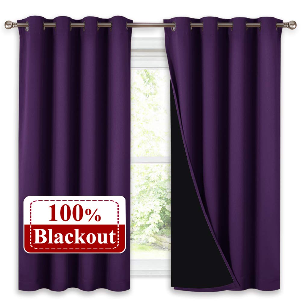 Dark Purple Kitchen Curtains Curtains & Drapes