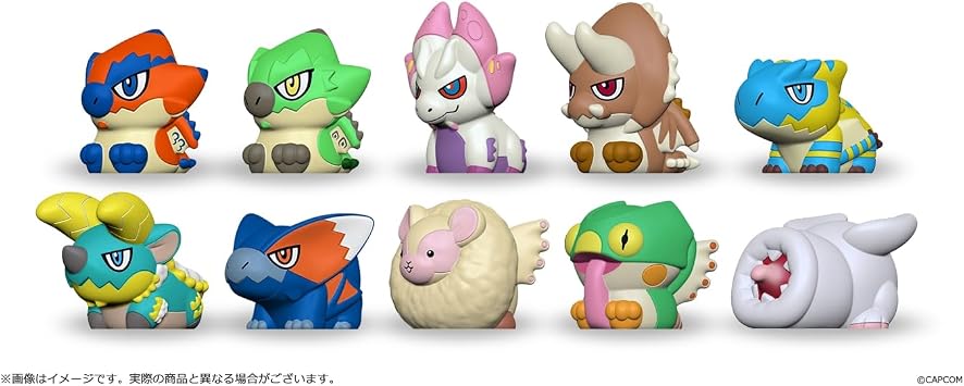 Capcom Figure Builder, Finger Puppet, Monster Hunter Vol. 1 Box, Approx. Height 1.2 - 2.0 inches 30 - 50 mm, PVC