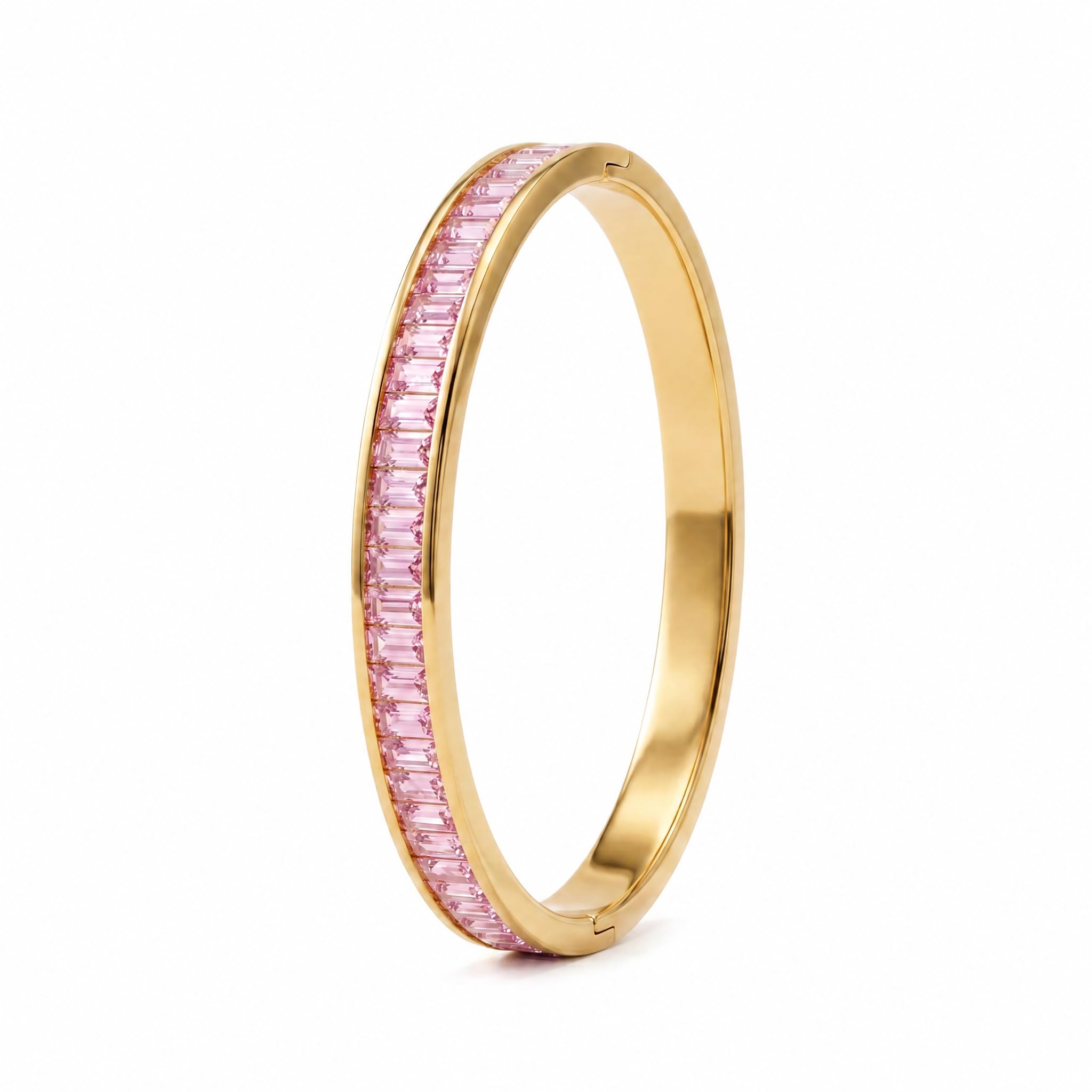 Pink Enchantment Bangle Bracelet for Women - Gift for Girls & Women | Waterproof & Anti-Tarnish Bangle Bracelet-image-46