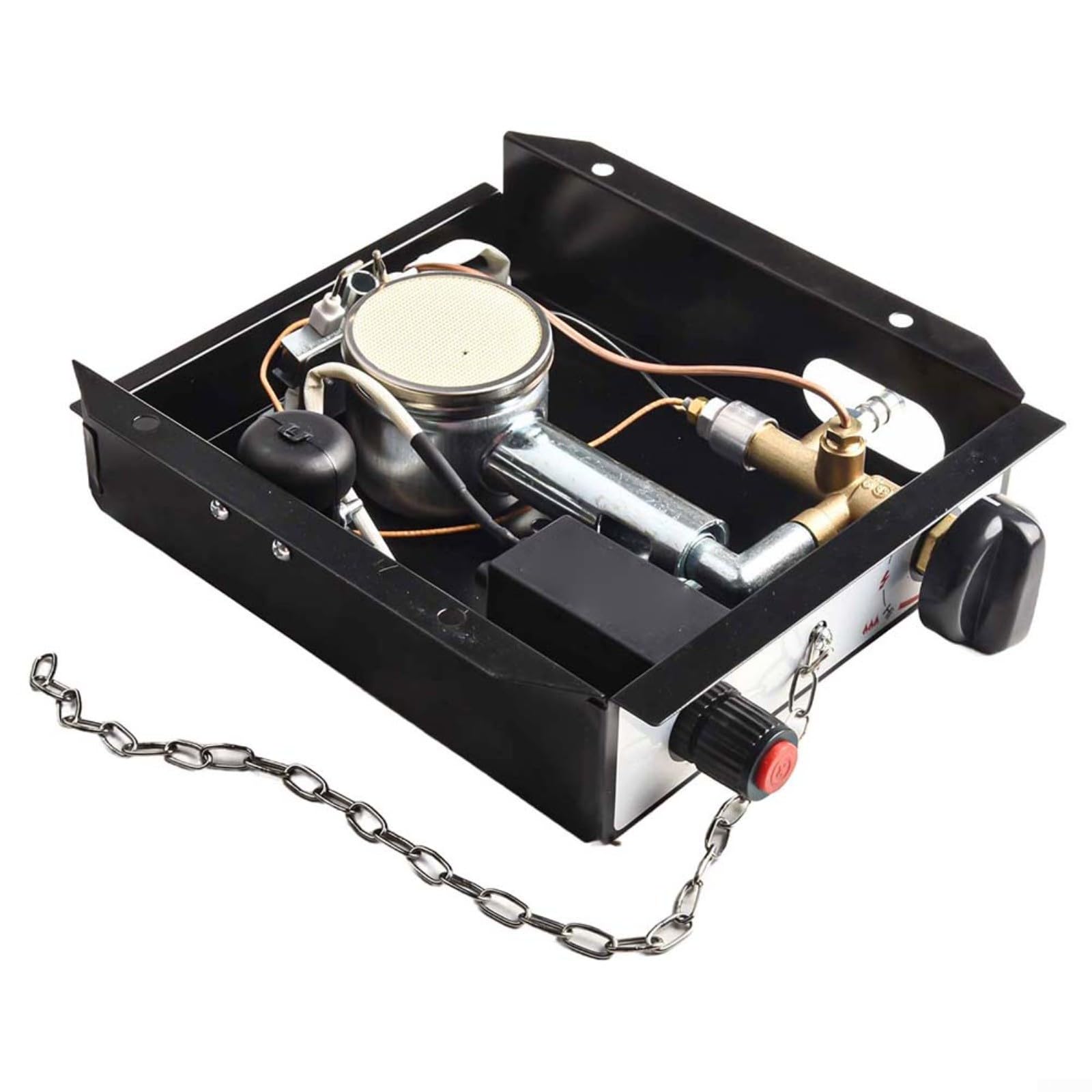 47000 BTU - Modulo di ricambio per bruciatore riscaldatore da patio, con kit di montaggio per tubi di vetro a propano a 4 lati, parti riscaldanti esterne (B)