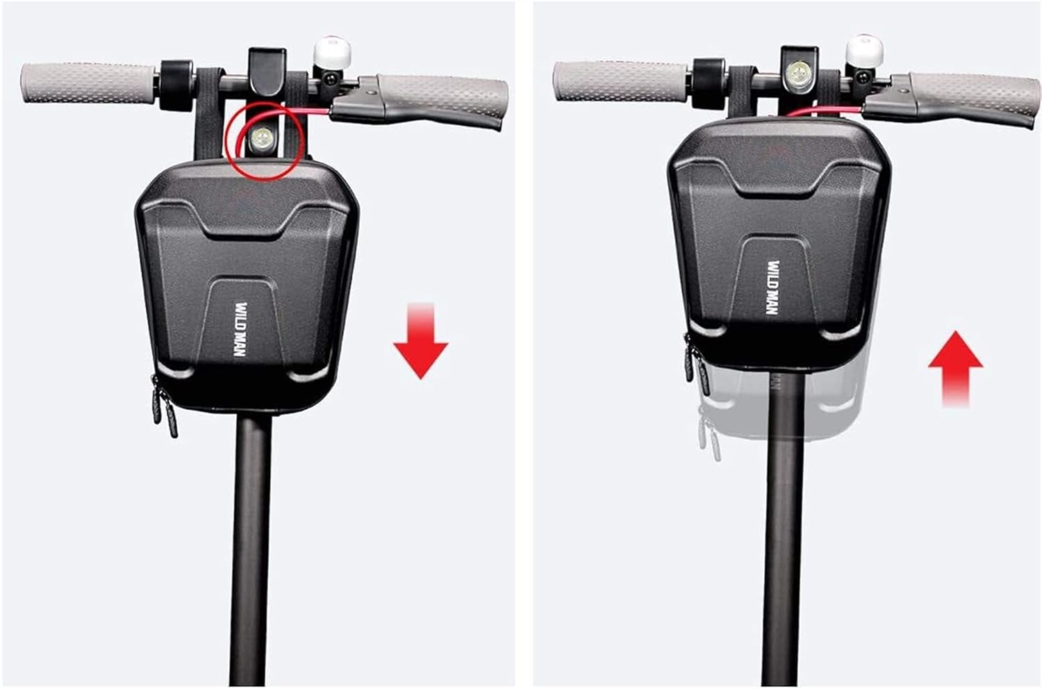 Electric Folding Bike Handlebar Bag Electric Scooter Front Bag Hard Shell Waterproof Bicycle Bike Bag Riding Equipment