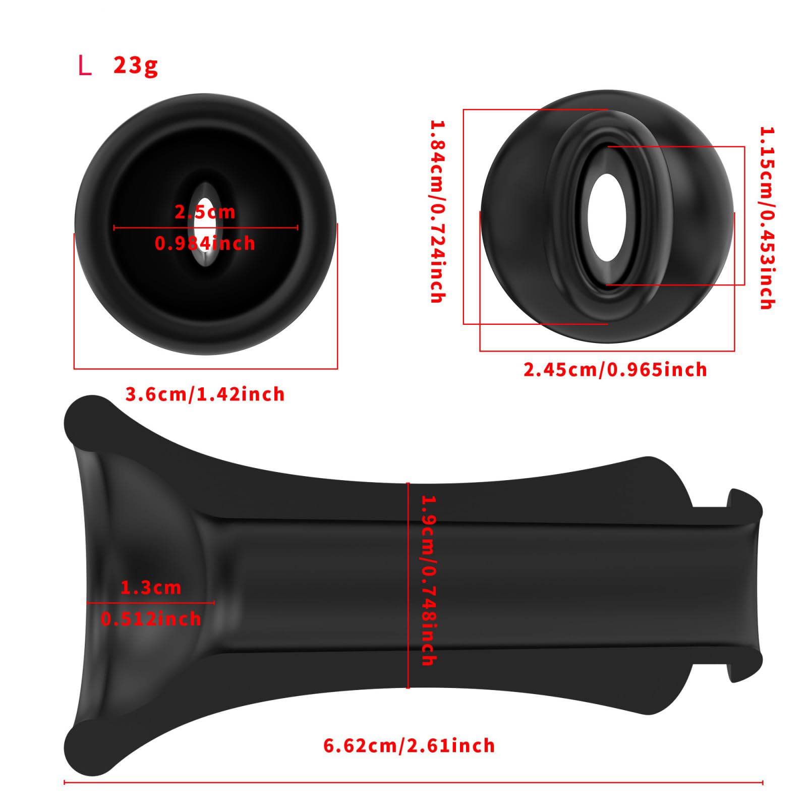 Cage de Chasteté pour Pénis Cathéter Creux pour Chastity Cage Man Accessoire Sex Toys en Silicone Accessoire Souple pour Cage Chastetée Destiné à l'Exercice du Pénis Masculin (Black)