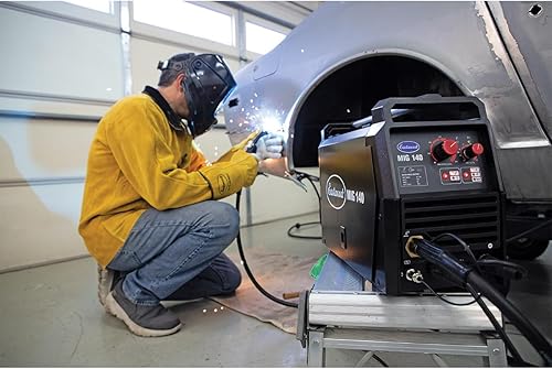 Miniatura 4 de Eastwood Máquina de soldadura MIG de 140 amperios y 120 V para soldadura de chapa y acero fino  Máquina de soldadura portátil con regulador de gas y