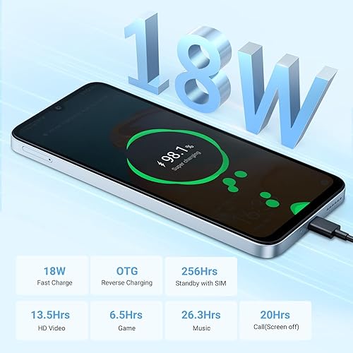 Miniatura 4 de FOSSIBOT Teléfono celular S2 desbloqueado, pantalla FHD+ de 6.72 pulgadas, 20 (8+12 GB)+256 GB 1 TB TF, batería de 5000 mAh, cámara de 50 MP+16 MP,