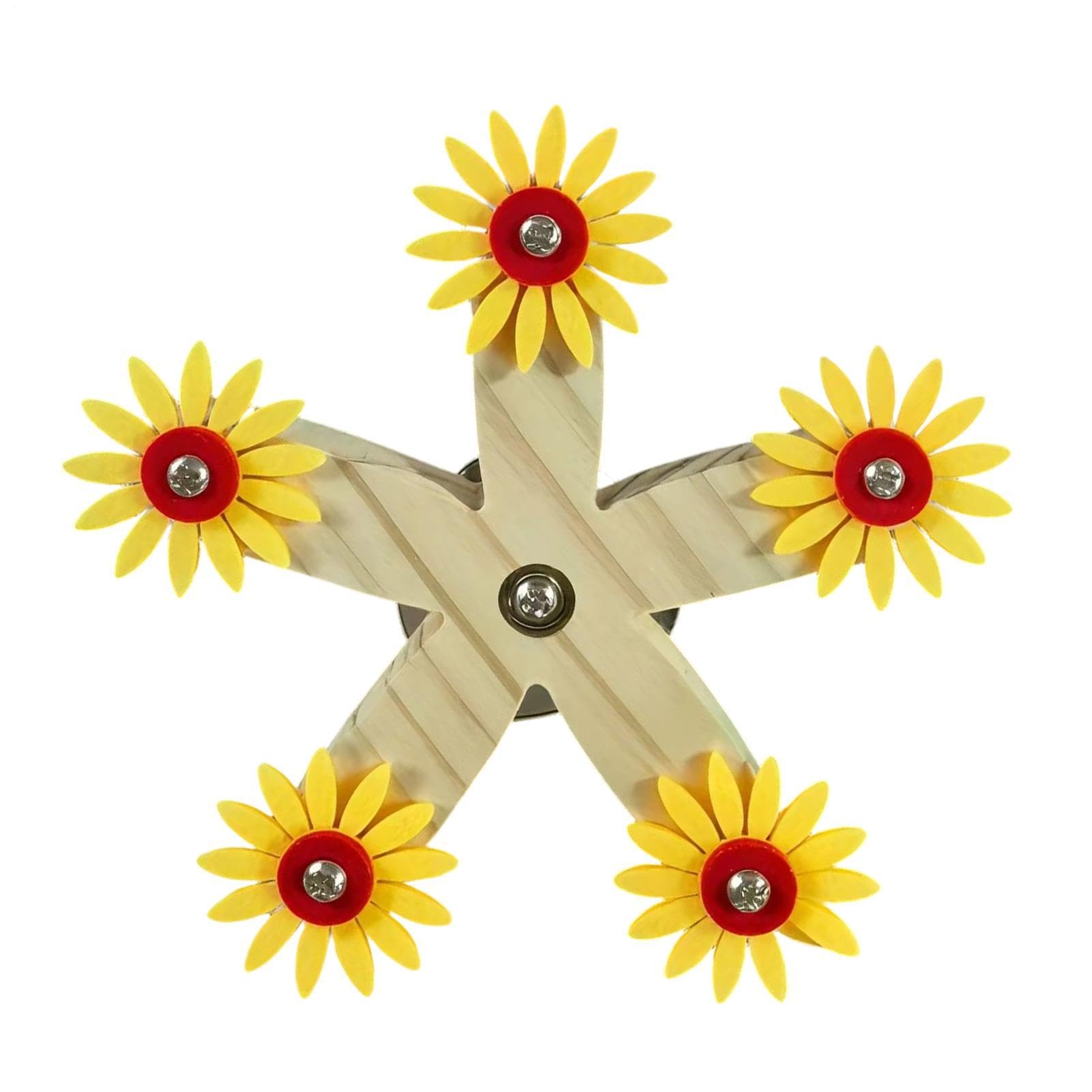 Roue pivotante en bois d'enrichissement pour cage de conure et canari