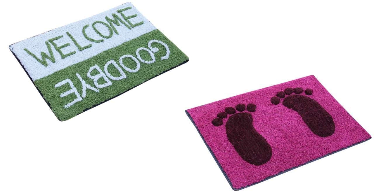 Buy SKIVE Pure Cotton Door Mats/Bath Mats 20 Inch x 30 Inch Multicolour