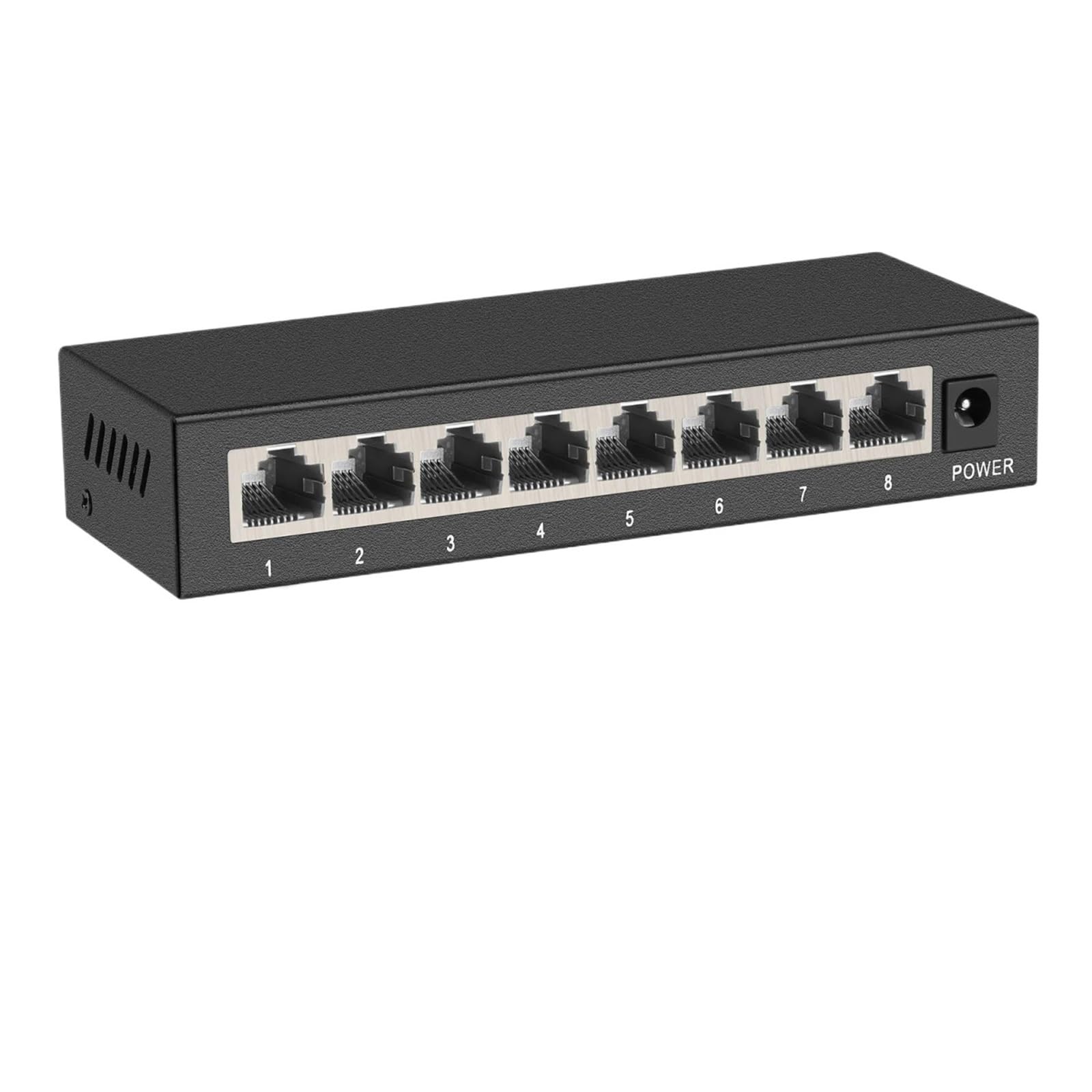 Switch Gigabit a 8 Porte, Switch Ethernet, Switch di Rete da 1000 Mbps, Splitter Ethernet for Desktop(A-.U Adapter)