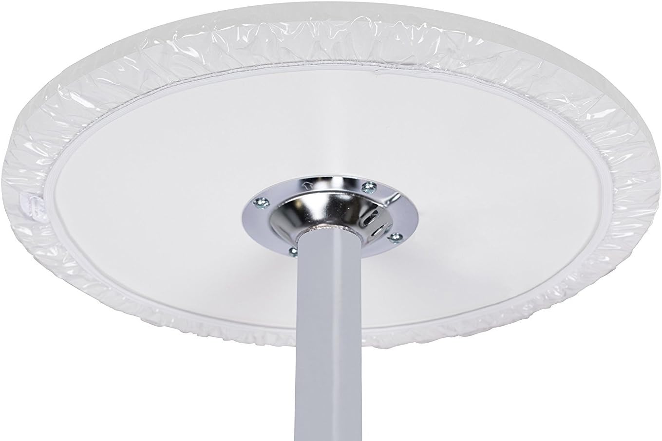 Yourtablecloth Heavy Duty Clear Vinyl Round Fitted Tablecloth (Table Cover) Elasticized Tablecloth Great for Protecting Your fine Tables and Table Linen 30”