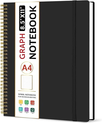 Vista 33 de Taja Cuaderno de puntos en espiral, cuadernos de 8.5 x 11 pulgadas para trabajo, diario grande A4 para mujeres y hombres, diario punteado, cuaderno