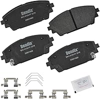 Vista 446 de Pastillas de Freno Delanteras Cerámicas Bendix Priority1 CFC430A para Modelos Selectos INFINITI G35, I30, Nissan 350Z, Altima, Juke, Maxima, Sentra