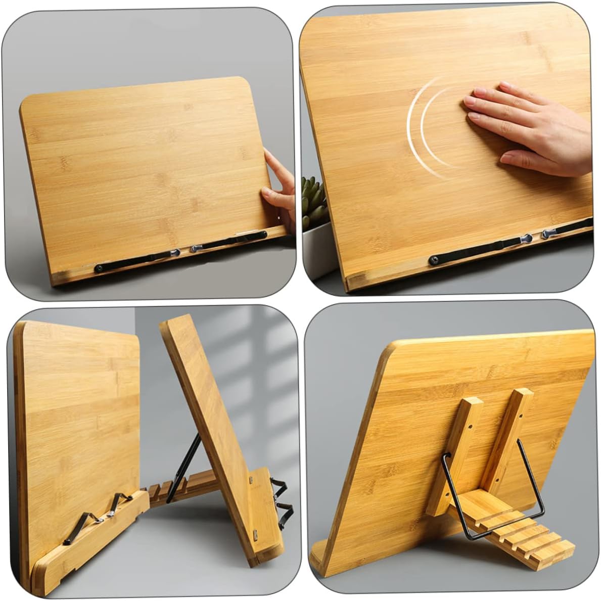Adjustable Wooden Reading Stand Desk Book Holder Music Score Rack Folding Table Portable Book Stand Holder