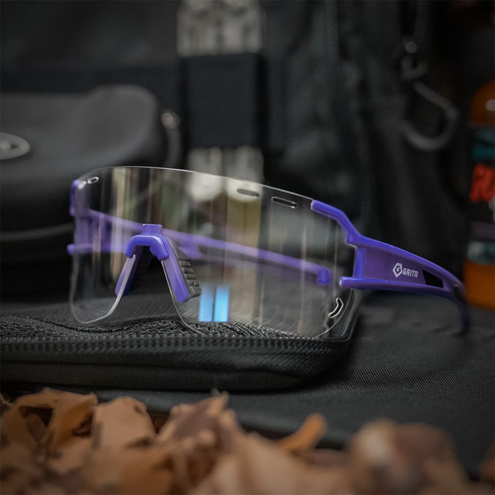GRITR Lunettes de sécurité pour tir – ANSI Z87.1 – Lunettes de protection des yeux avec verres interchangeables et étui de transport