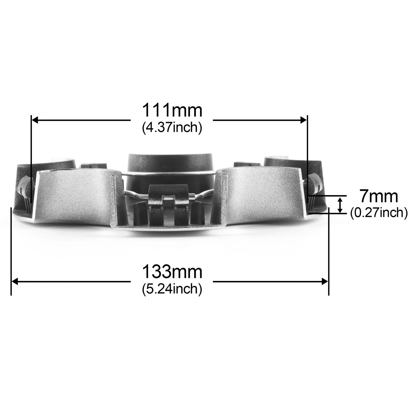 Lot de 4 Cache-moyeux Jantes Voiture 133 mm/5,24 Pouces, compatibles avec Grand Cherokee 2001-2004 Laredo Sport Utility #5FA51PAKAC(1Pc Silver)