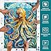 Hopgo Puzzles for Adults 1000 Pieces, Colorful Stained Glass Octopus Jigsaw Puzzles, Difficult Puzzles for Family Game 27.5