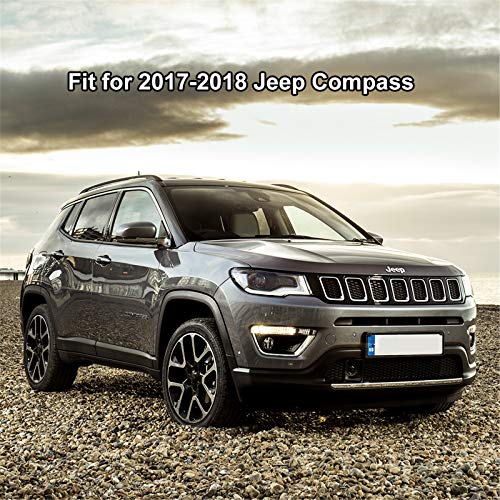 Kiwi Master Floor Mats Compatible For 2017-2023 Jeep Compass All Weather Mat Front Rear 2 Row Seat Slush Liner Black‎ Replace Oem #82214651 #TOP6