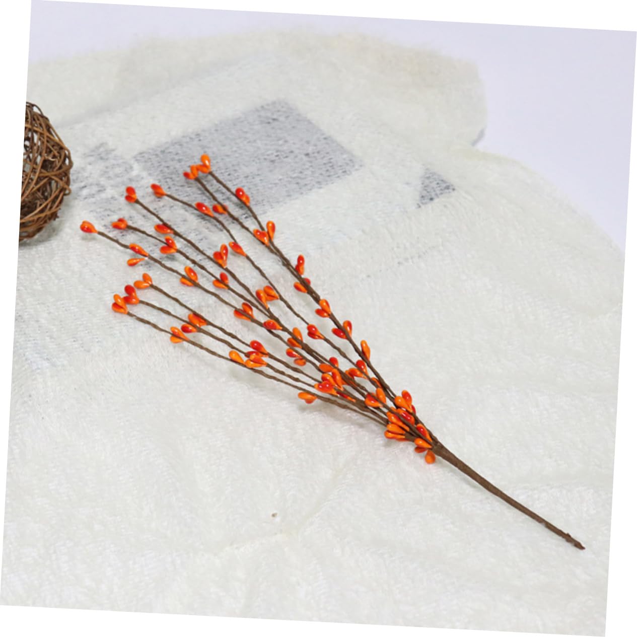 Alipis 3 Sätze Künstlicher Beerenzweig Künstliche Baumpflücker Künstliche Beerenzweige Weihnachtsdeko Artificial Plant Rote Beerenpflücker Künstliche Pflanzen Plastik Orange 5 Stück * 3