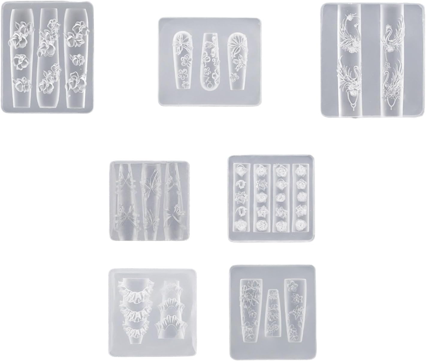 Flexible Silicone for Nails Art Featuring Butterfly and Flower Designs Home Accessory for Creative Projects Professional Nails Tool