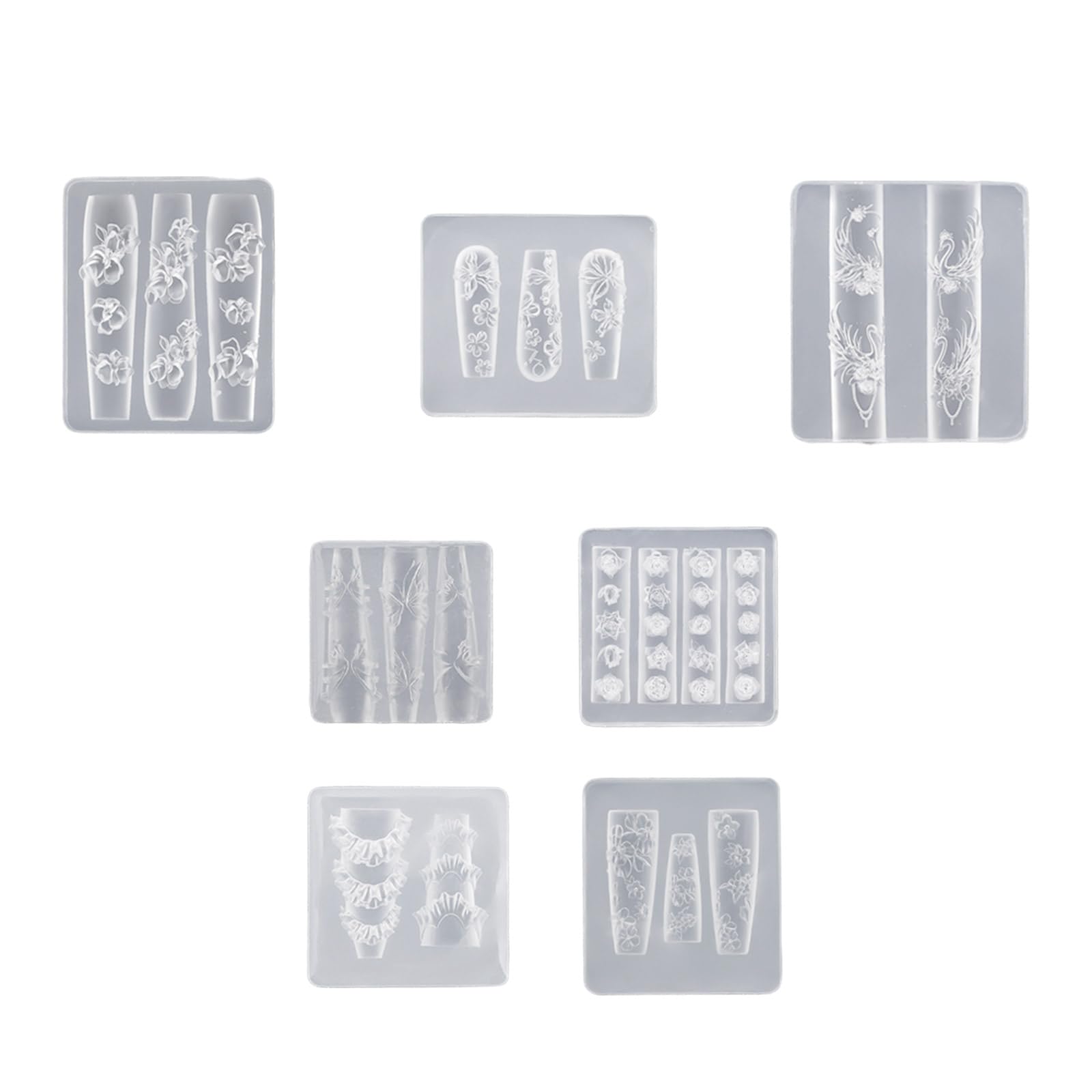 Moules à ongles en silicone fleur papillon nail art accessoires maison