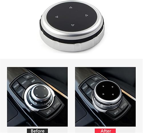 Miniatura 3 de Cubierta de botón de interruptor de perilla multimedia más grande compatible con BMW