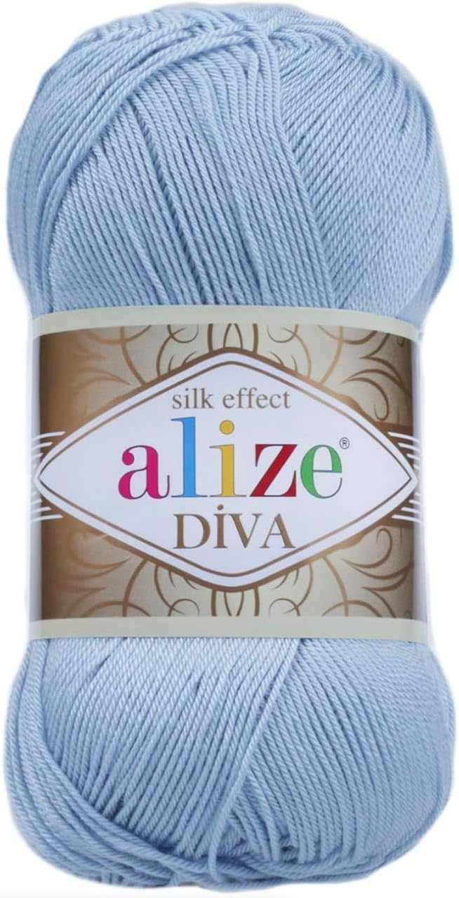 4 Balls Hand Knitting Yarn 100% Microfiber Acrylic Yarn Alize Diva Silk Effect Thread Crochet Art Lace Craft Lot of 4 skeins 400gr 1532yds (350)