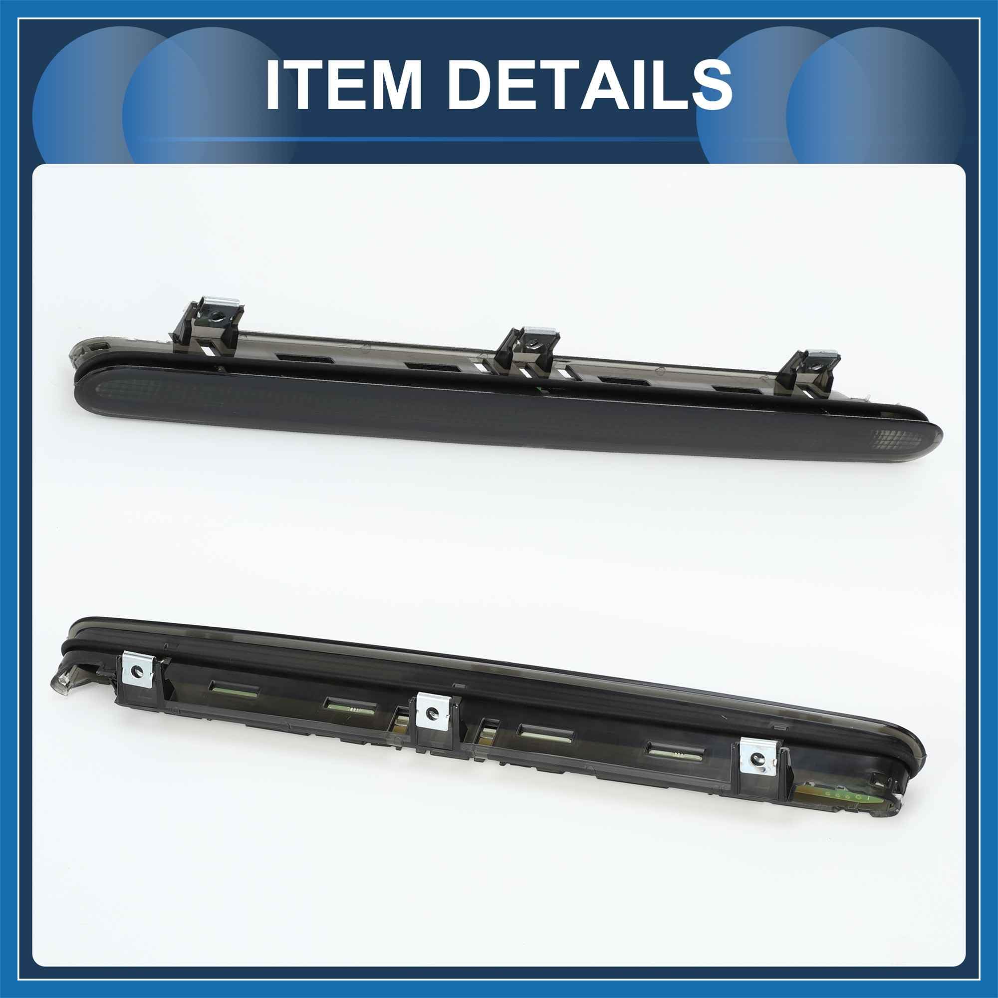 A ABSOPRO Luz De Freno Led De Tercera Luz De Freno Adecuado para VW Touran 1T 2003-2010 Carcasa Negra De Plástico Impermeable 3Ra Lámpara De Freno Reemplazo de artículo
