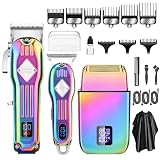 RASRGTRQ Men's Professional Electric Hair Clipper and Shaver Set, Electric Shaver and Hair Clipper(Multicolor)