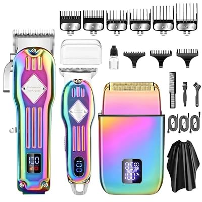 RASRGTRQ Men's Professional Electric Hair Clipper and Shaver Set, Electric Shaver and Hair Clipper(Multicolor)