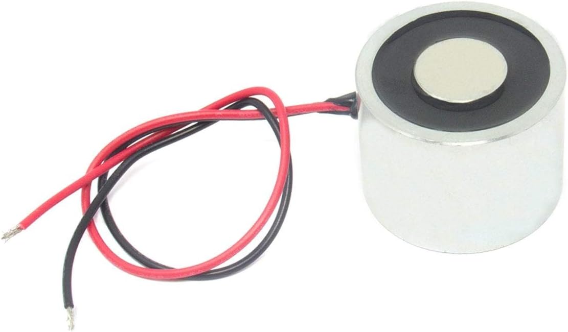 Energise to Release Electromagnet with M6 Mounting Hole for Door Locking, Access, Holding, Medical Devices, Feeder Systems and Automated Packaging - 35mm dia x 30mm thick - 10kg Pull - 24V DC/11W