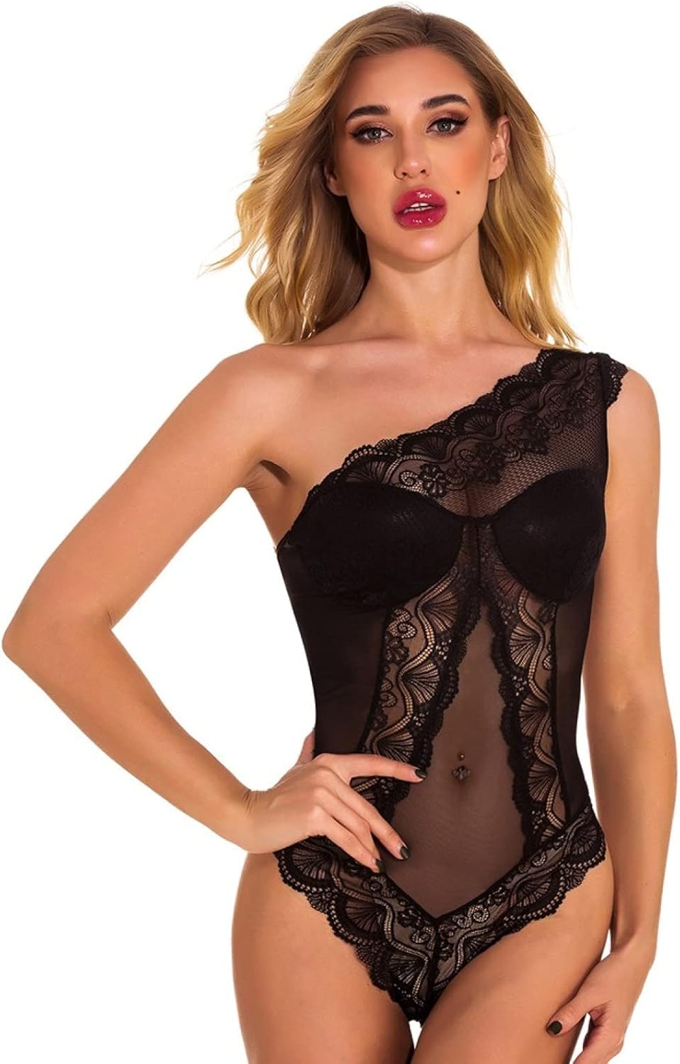 Women Babydoll Lingerie Women Sexy Lingerie Pajamas Elastic Lace Long Sleeve Costumes