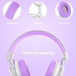 IMYB A88 Gaming Headset with Mic for Ps5, Pc, Xbox One Series X/s, Ps4, Switch, Stereo Wired Noise Cancelling Headphones with Microphone for Computer, Laptop, Mac, Nintendo, Games (Purple)