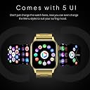 Fire-Boltt Rise Luxe Bluetooth Calling Smart Watch, 1.85”HD Display, AI Outfit Watch Face, 2 Looks in 1 Watch, Extra Straps at ₹99, 120+ Sports Modes, Metal Smartwatch for Men & Women (Gold) gallery image