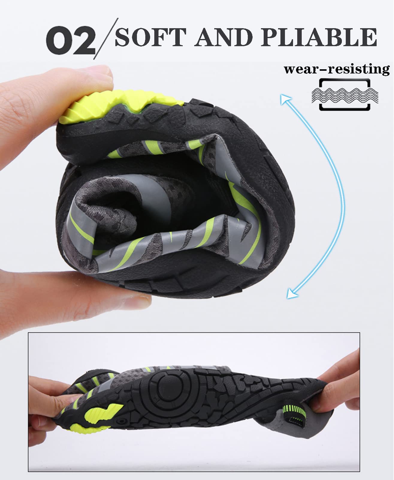 Zapatos Acuáticos Femeninos Zapatos De Baño Masculinos Zapatos De Playa Transpirables Y Ligeros Zapatos Descalzos Zapatos De Surf Deportes Acuáticos Zapatos De Playa Natación(36 EU, Green)