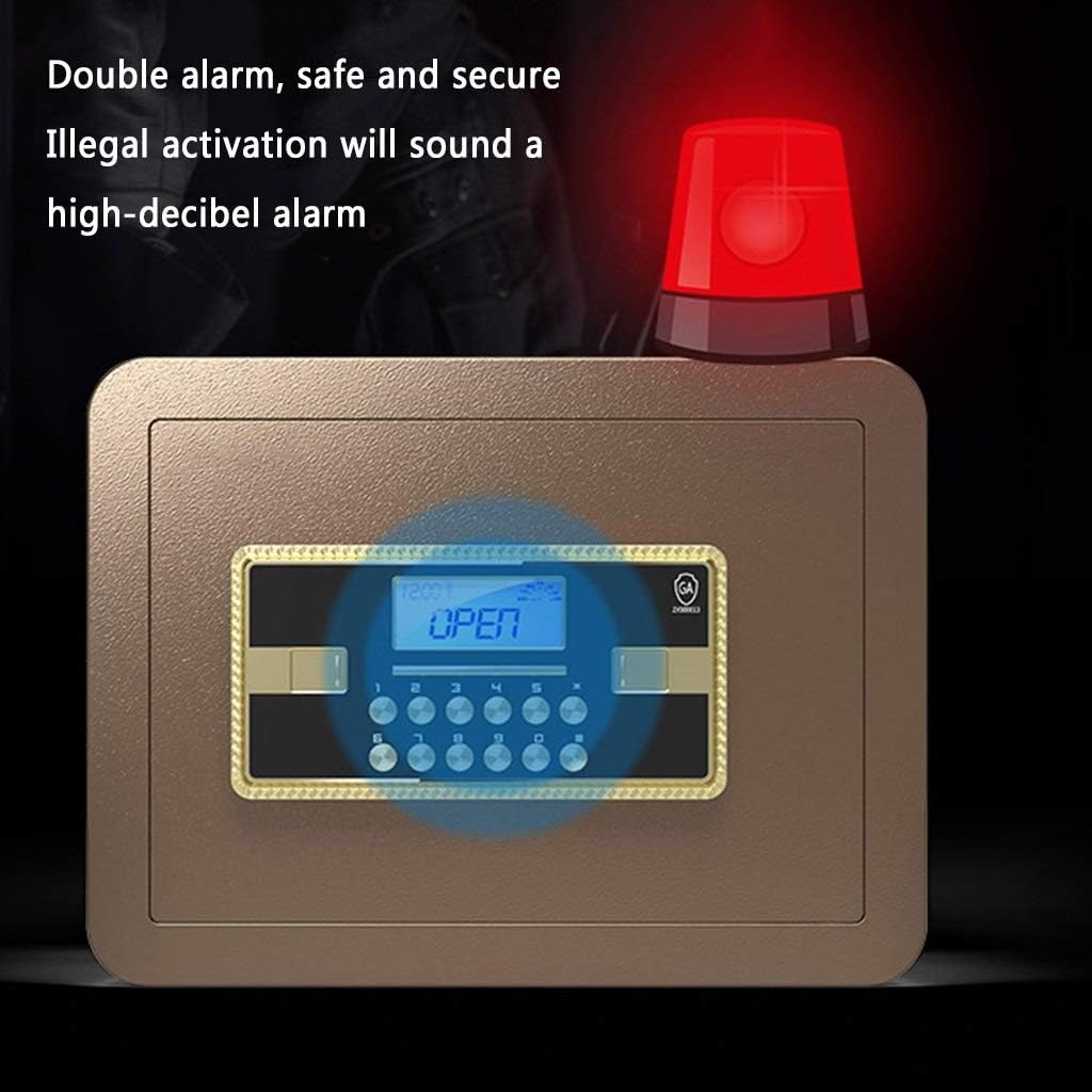 Safes, Safe box Electronic Password Safe, Home Wall-mounted Small Safe Deposit Box, Office Bedroom All-steel ti-theft Cash Box coffer,Style 4,30cm