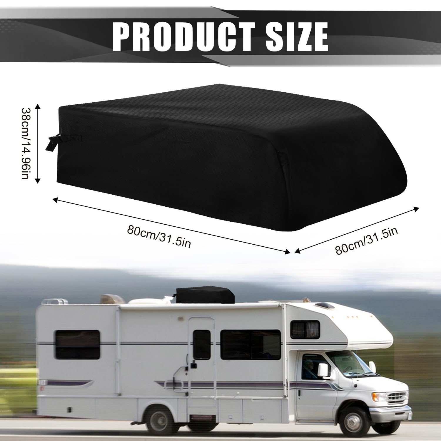 Classic Accessories OverDrive RV Air Conditioner Cover, Coleman Mach I, II, III, Mach 3 Plus, Mach 15, Roughneck & TSR, Black