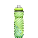 CamelBak Podium Chill Bike Insulated Squeeze Water Bottle Lime/Blue Stripe, 21oz