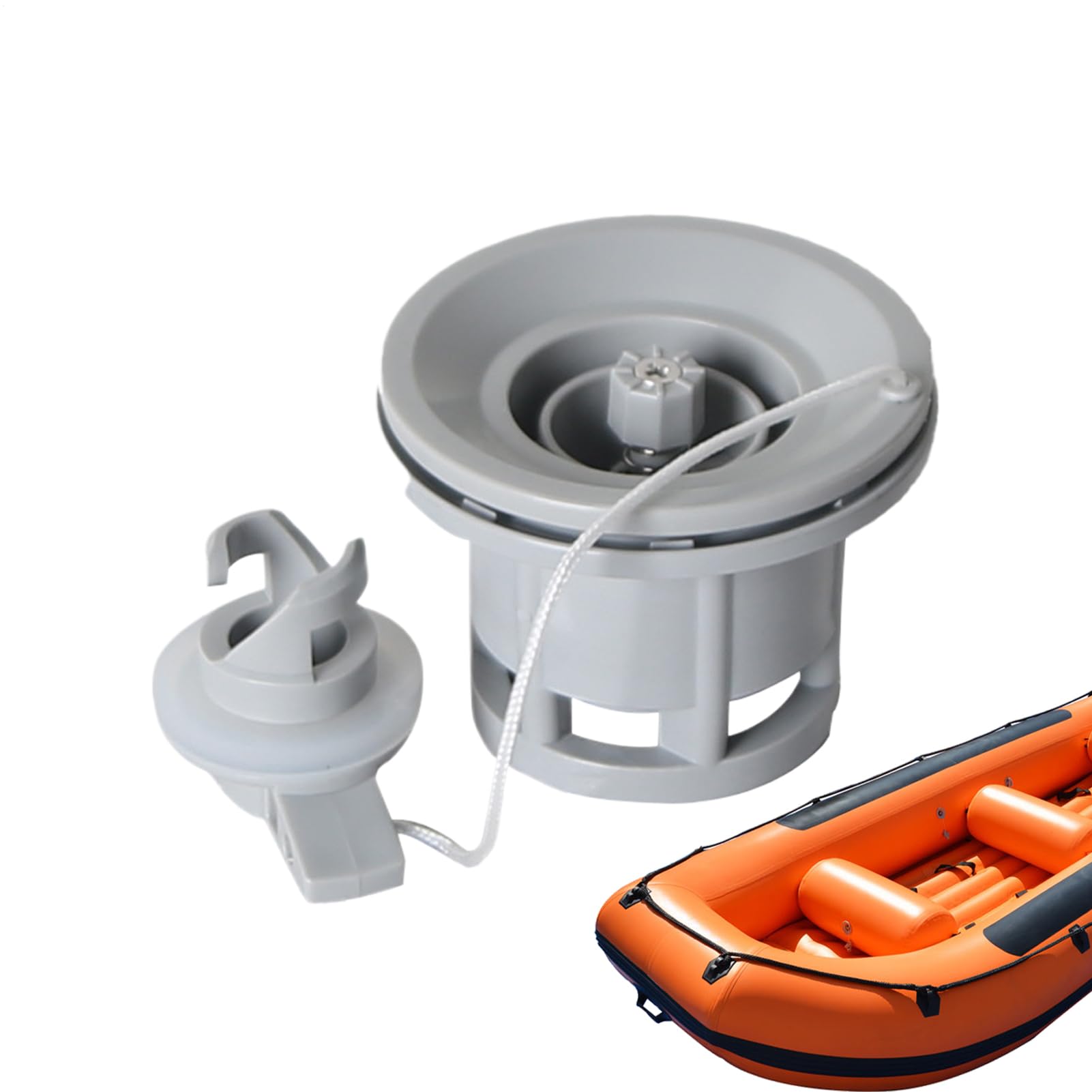 Válvula inflable de 8 orificios para colchón de camping y tapón de kayak 8