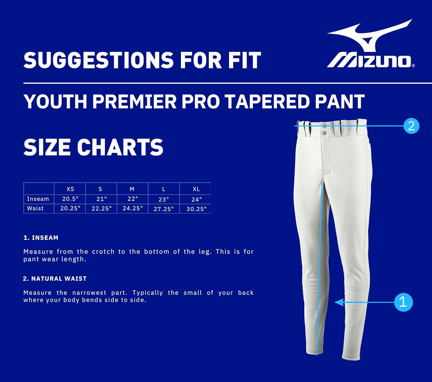 Mizuno Boys' Youth Premier Pro Tapered Pant - Image 5