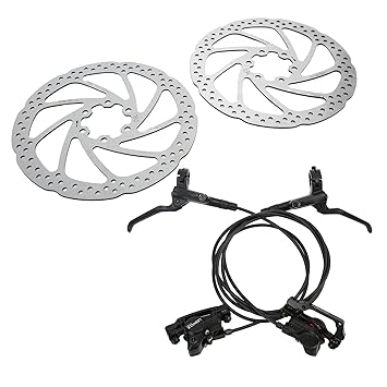 Oil Pressure Bicycle Brake, Disc Brake Set Light Weight Reliable High Strength with 2 160mm Disc for Road Bike