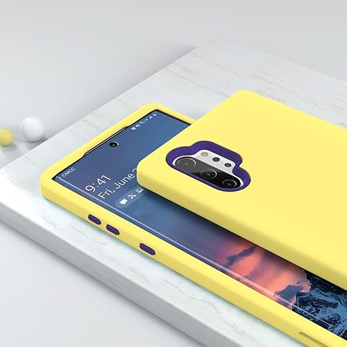 Miniatura 10 de E Segoi Diseñada para Galaxy Note 10 Plus, protección de cuerpo completo, a prueba de golpes, resistente, delgada, sedosa al tacto, funda protectora