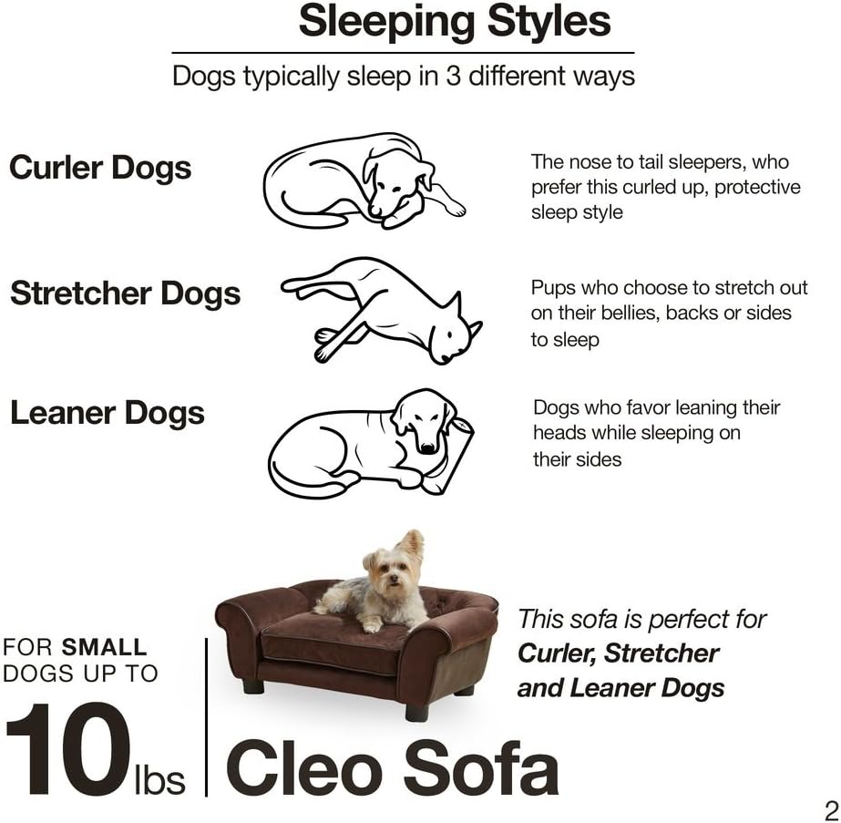 Enchanted Home Pet Ultra Plush Cleo Pet Sofa in Brown : Pet Supplies