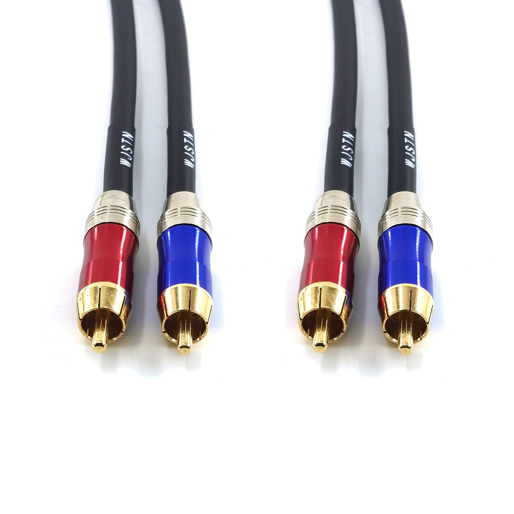 WJSTN -020 Cable de audio RCA a RCA, convertidor de cable de audio estéreo de 1RCA macho a 1RCA macho, cable de audio estéreo digital para subwoofer, cine en casa, audio de alta fidelidad, doble