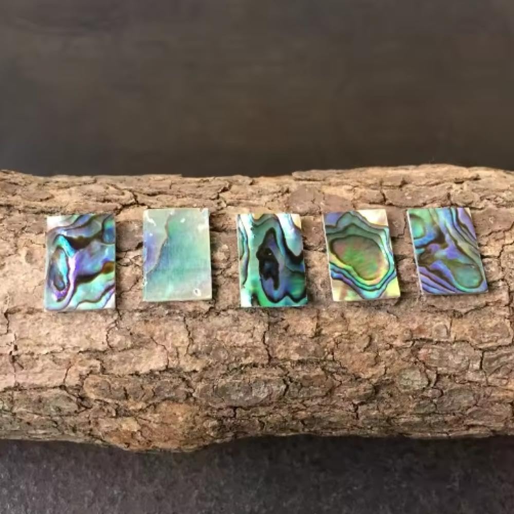 YJIUYUANQ Musical Instrument Accessories Natural Zealand Abalone Shell Sheet,DIY Home Crafts Decoration Materials DIY Necklace Earring Jewelry Making,13x13x1mm,20 Pices