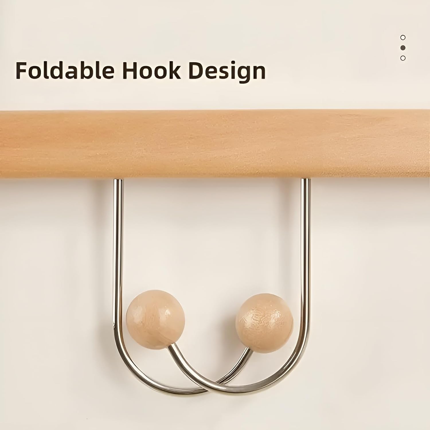 KANISYA Wooden Door Mounted Clothes Hanger with 6 Hooks | Over The Door Organizer Rack for Coats, Bags, Towels, Hats, Space-Saving Hanging Storage for Bedroom, Bathroom, – No Drill Installation 4