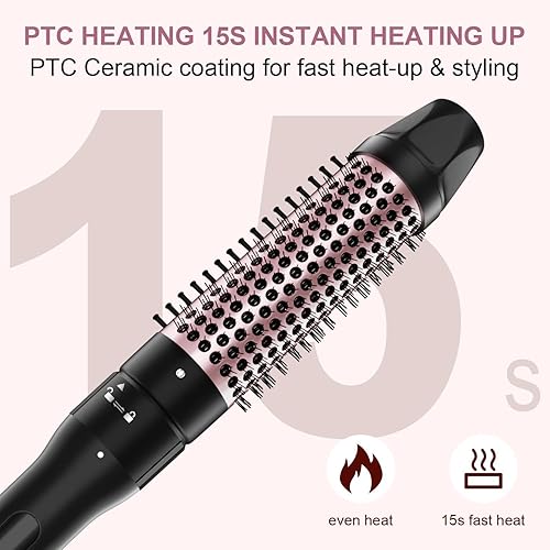 Miniatura 10 de Rizador 6 en 1, juego de rizador de 3 barriles con cepillo para rizar (1.5 pulgadas) y 5 varitas rizadoras de cerámica intercambiables (0.35 a 1.25