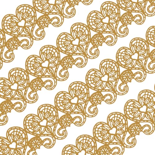 Funshowcase Large Pre-Made Ready to Use Edible Cake Lace Love