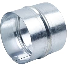 8"/200mm Metal Vent Duct Connector, Alvanized Steel Metal, Round Dryer Vent Coupler for Rigid Connection Hose Extension for Ducting, Silver