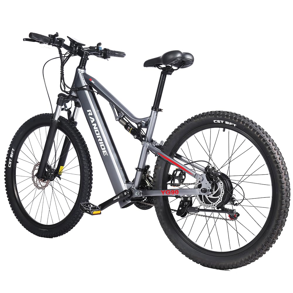 YG90 Bicicletta Elettrica Freno a Disco Idraulico Batteria Li-Ion 21 Velocità Telaio in Lega di Alluminio Bicicletta Assistenza