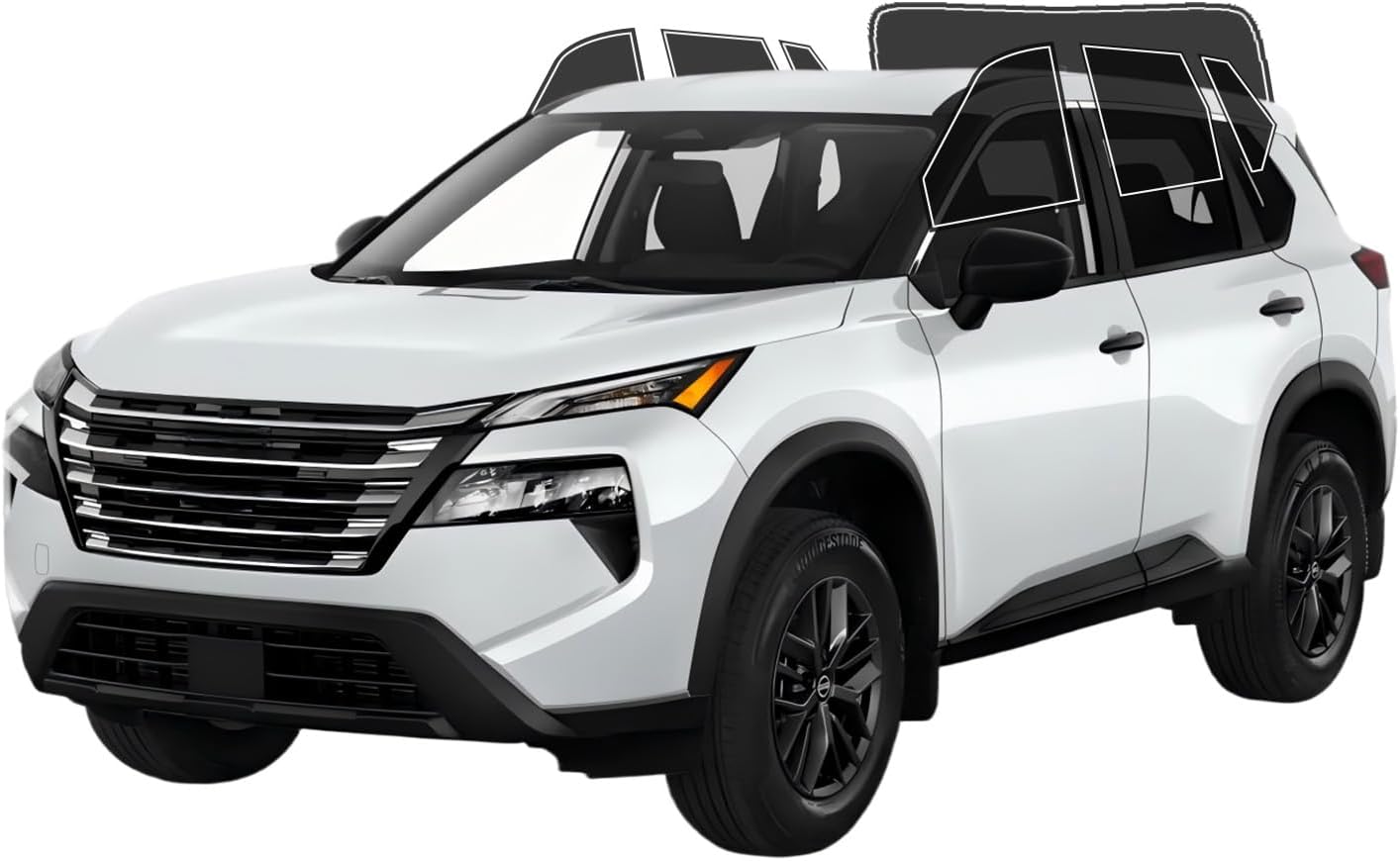 Precut Window Tint Film for Nissan Rogue 2021-2026 All Side+Rear Windshield 5% VLT 2Ply Anti-Shatter, UV Block, Privacy Protection, Easy Install, No Trimming Needed,Heat & Glare Reduction