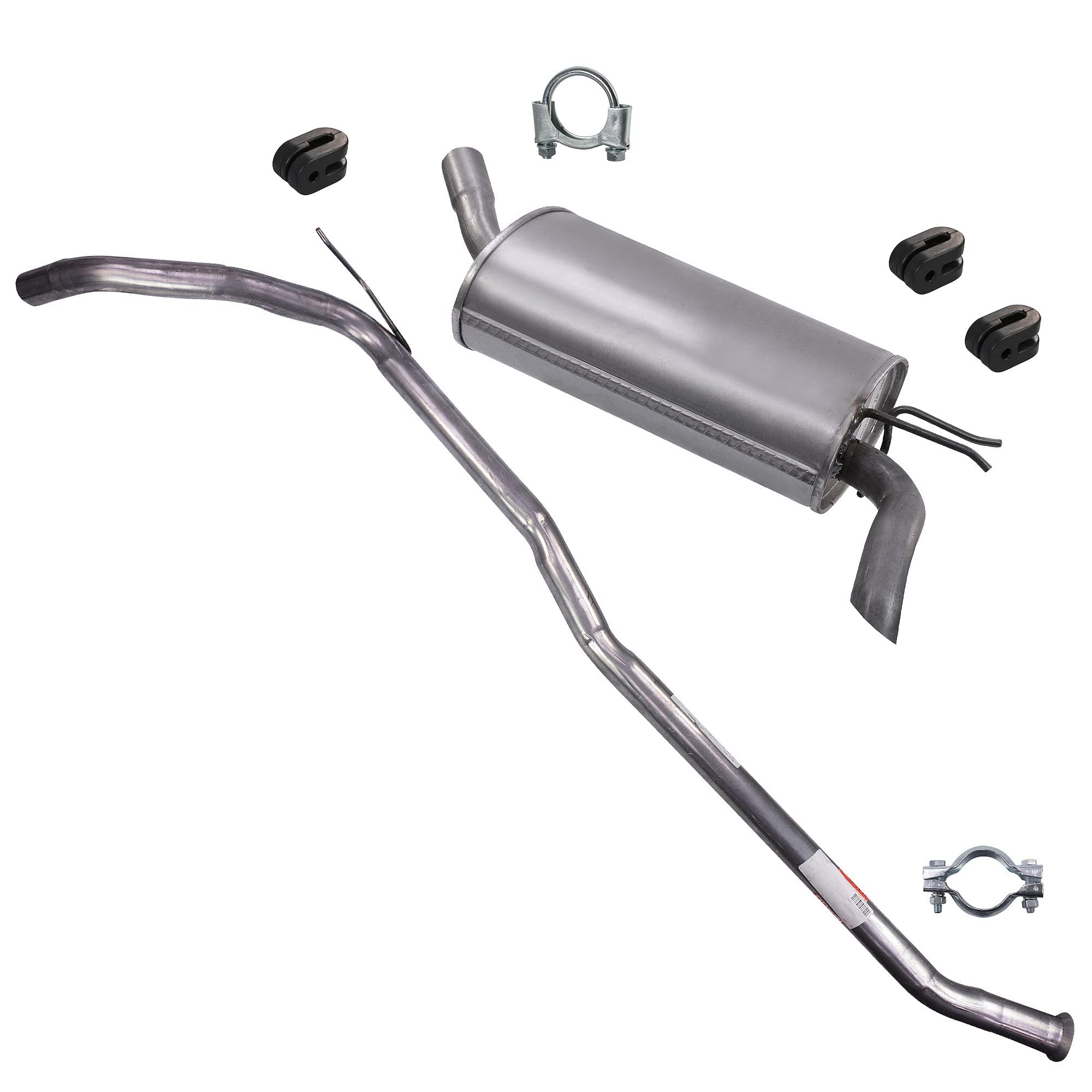 Silencieux Set 1x tuyau d'échappement, 1x silencieux final, 3x | Compatible avec: RENAULT TWINGO I